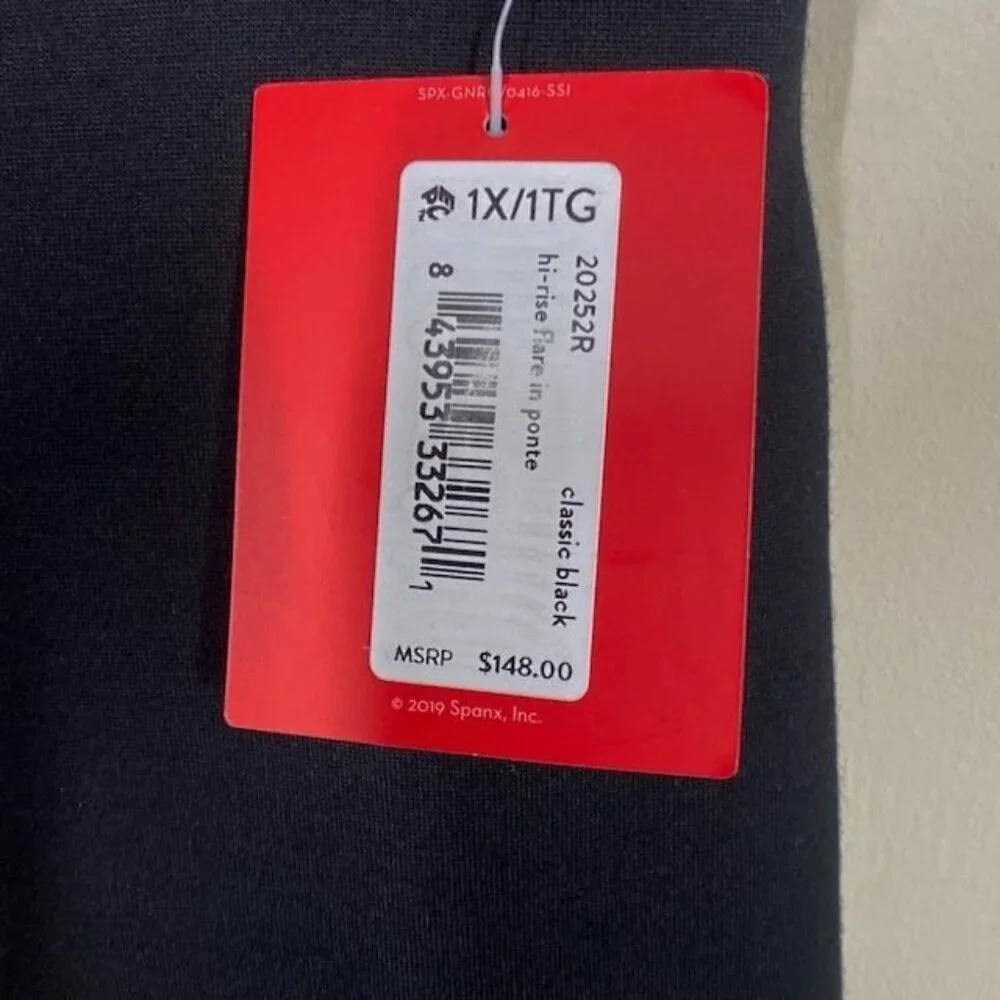 NWT SPANX PerfectFit Ponte Flare Pants Black, Size 1X Tall - Picture 8 of 12